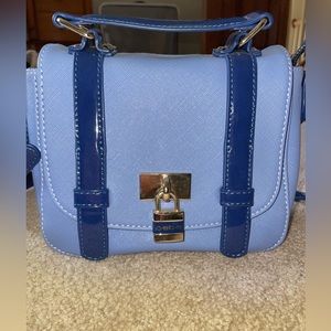 BEBE light blue mini purse cross body or hand bag